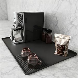 Tapis multifonctionnel carré en silicone de style chinois pour machine à café, idéal pour l'égouttage et le séchage sur comptoir de cuisine - Product Image 3