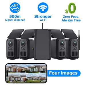 Halow WiFi 500M Lange Übertragungsreichweite 4-Kanal Solar-WLAN-Kit Reichweitenverlängerer IP66 WLAN Plug-and-Play Drahtloses Solar-Kamera-Set - Product Image 3
