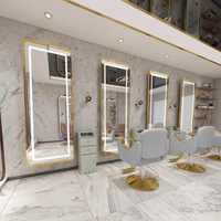 Miroir LED intelligent mural ultra-large haut de gamme à cadre métallique pour salon de coiffure et salle de bain, prix usine