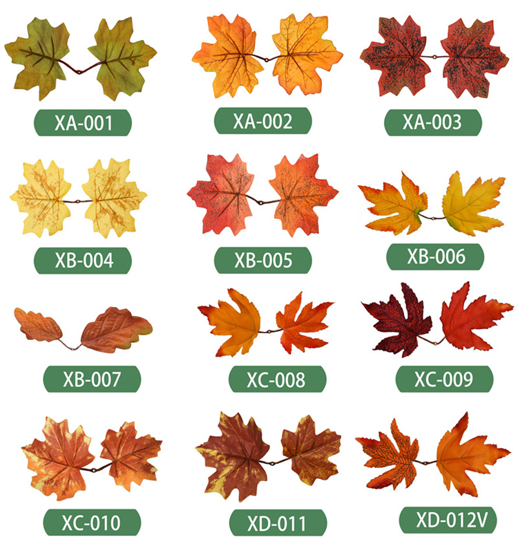 Artificial Autumn Fall Maple Leaves Garland  for Thanksgiving  Home Decoration