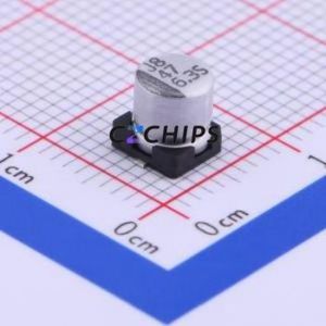 Condensateur électrolytique en aluminium SMD VES470M0JTR-0505, SMD, D5xL5.3mm 47uF 20% 6.3V 5mm - Product Image 1