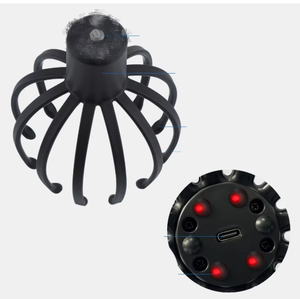 Masseur de tête électrique en forme de pieuvre, 3 modes de vibration, relaxation du cuir chevelu et appareil de drainage des méridiens - Product Image 4