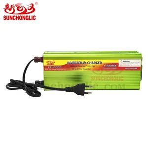 Sunchonglic 1kw逆变器12v dc至220v ac 1000 w 1000瓦改进型正弦波离网电源逆变器，带电池充电器