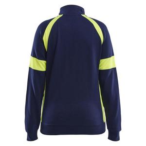 BLAKLADER - 356811588933S Sweat-shirt femme haute visibilité avec fermeture éclair intégrale Bleu marine/jaune-EAN 7330509917374 HI-VIS WORKWEAR - Product Image 3