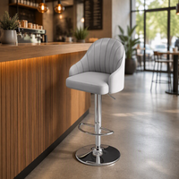 Tabouret de bar pivotant moderne en cuir, réglable en hauteur, pour hôtel, salon, chambre, ferme, bar à domicile et usage extérieur