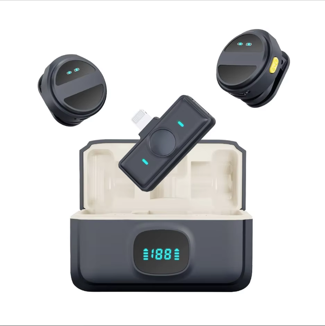 SX21 wireless lavalier microphone, high-definition recording microphone for live streaming, magnetic neck hanging microphone