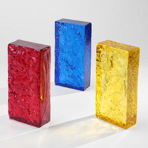 ADL Factory Farb kristallglas Ziegel block mit Muster Hot-Melt Solid Painted Printing Glas Ziegel muster für Wandfliesen - Product Image 6