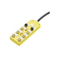 Conectores de sensor M12 4 pines/5 pines para sobremoldeado de enchufe de codo con montaje de cable de luz LED