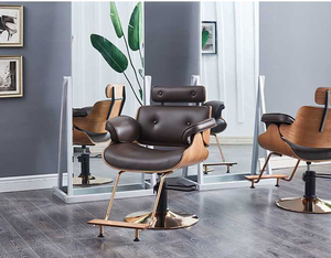 Chaise de barbier en métal réglable en hauteur, design européen moderne, la plus vendue, pour usage extérieur et hôtelier, mobilier de salon antique - Product Image 4
