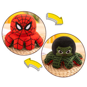 Vente en gros de jouets en peluche en forme de pieuvre réversible à petit format, populaires, de <span class=keywords><strong>super</strong></span>-héros de dessins animés, pour enfants - Product Image 5