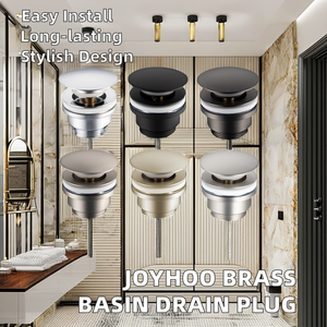 GROSY Bouchon de vidange pour lavabo de salle de bain en laiton moderne, finition électro-plaquée, facile à nettoyer, 1,25 pouce (70 mm), <span class=keywords><strong>vis</strong></span> incluses - Product Image 3