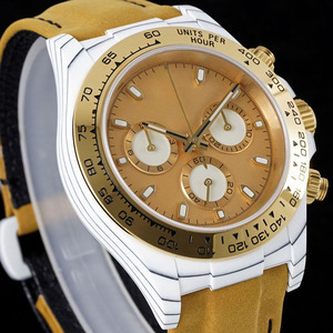 Montre-bracelet chronographe Illustrious NTPT en carbone blanc, cadran rond champagne effet soleil, montre homme <span class=keywords><strong>Rodeo</strong></span> Drive - Product Image 2