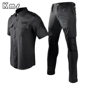 KMSカスタマイズ卸売高品質ブラックアクセサリー機器プライベート屋外警備員制服