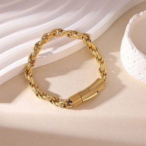 Vente chaude Titane Acier Hommes Fleur Panier Chaîne <span class=keywords><strong>Bracelet</strong></span> <span class=keywords><strong>Couple</strong></span> <span class=keywords><strong>Bracelet</strong></span> - Product Image 1