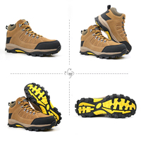 Botas de Seguridad de Trabajo Resistentes, con Puntera de Acero, Anti-aplastamiento, Anti-pinchazos, de Cuero de Ante, Zapatos de Trabajo Industriales Profesionales