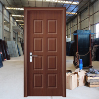Modèles de porte principale en bois de teck Poignée en bois Grille de porte principale Design Portes intérieures en bois avec fleurs sculptées