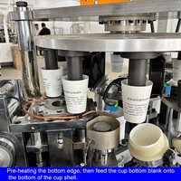 Máquina Automática para Fabricar Vasos de Papel, Máquina Formadora de Vasos Desechables para Café y Té con Doble Recubrimiento de PE
