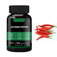 Extrait de poivre de Cayenne OEM 120 Capsules de supplément de poivre de Cayenne naturel pour la santé du système immunitaire