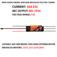 Contrôleur de vitesse en métal RCXAZ BLHeli S DC Motor ESC 15A-200A pour avions RC à aile fixe, multirotors, drones FPV