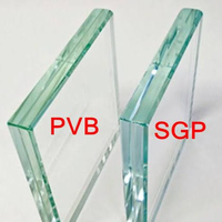 Verre feuilleté trempé transparent ou teinté sur mesure, fabriqué en usine, pour porte de balcon et cloison.