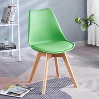 Chaise de salle à manger de qualité supérieure, directement de l'usine, chaise de cuisine rétro en PP et bois massif, chaise Tulip en plastique