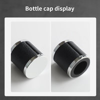 Vente en gros de flacons de parfum élégants à brume fine et longue durée, flacons de parfum en verre pour femmes arabes avec bouchon en cuir