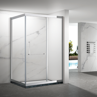 Cabine de douche carrée en acier inoxydable 304 avec verre de 6 mm pour salle de bain