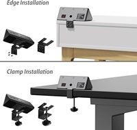 Escritorio de oficina, salida de alimentación de EE. UU., fácil instalación, abrazadera de borde de escritorio, tiras de alimentación con 3USB A usb-c para mesita de noche, mesa de centro