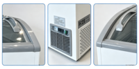 Congelador de Isla de Una Sola Temperatura y 4 Puertas, Directo de Fábrica, para Carnicería, Mariscos, Helados y Exhibición de Carne, con Control Digital