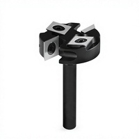 HOZLY Fraise à quatre cannelures en carbure monobloc à queue en T S8.0mmx38.1mm pour le fraisage, le mortaisage, le rainurage et le nettoyage de fonds de panneaux