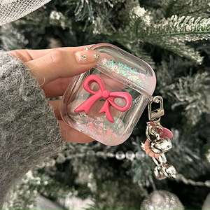 Jolie <span class=keywords><strong>Coque</strong></span> Pailletée <span class=keywords><strong>Papillon</strong></span> 3D pour <span class=keywords><strong>AirPods</strong></span> Pro 2/Pro, Étui Transparent Scintillant avec Bracelet en Perles pour <span class=keywords><strong>Airpods</strong></span> 1/2/3 - Product Image 6