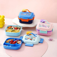 Boîte à lunch bento pour enfants, étanche, 5 compartiments, qualité alimentaire, sans BPA, compatible micro-ondes, conteneur portable pour l'école, les pique-niques des enfants