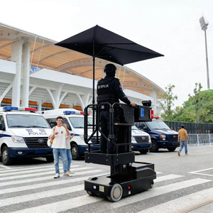 Plataforma Elevadora Multifuncional, Torre de Vigilancia Móvil para Patrullaje de Seguridad, TopGrain AI JY-01, Elevador de Mástil Vertical Eléctrico - Product Image 3