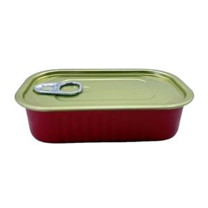 Boîtes métalliques rectangulaires en fer blanc <span class=keywords><strong>pour</strong></span> l'emballage de fruits de mer transformés <span class=keywords><strong>pour</strong></span> sandwichs Pizzas Snacks Aliments en conserve Sardines Saumon <span class=keywords><strong>Thon</strong></span> - Product Image 1