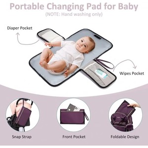 Sac à langer multifonctionnel rose pour bébé, sac à dos pour maman, grande capacité, sac de maternité, sac de voyage, sac de soins pour poussette, certifié BSCI - Product Image 2