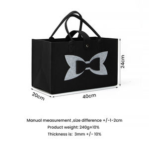 Bolsa de Mano de Fieltro PET Personalizada de Color Veraniego, Reutilizable para Compras, con Lazo para Viajes, con Diseño de Logotipo - Product Image 2