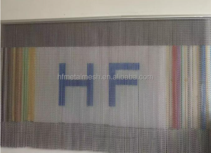 Rideau en maille de chaîne en aluminium tissé coloré avec services de pliage et de découpe pour hôtels et restaurants - Product Image 3