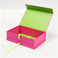 Boîte cadeau en papier magnétique vert et noir avec logo personnalisé de luxe, recyclable, pliable, rigide, avec couvercle magnétique