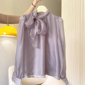 Primavera e autunno nuovo temperamento camicia a maniche lunghe stile straniero senzio stile pigro design senso della camicia da donna - Product Image 1