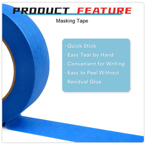 Cinta Adhesiva Acrílica Azul Resistente al Calor para Repintado Automotriz y Pintura Multisuperficie, Venta al Por Mayor - Product Image 3
