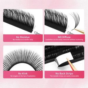 Mẫu mới Mi nối 5D Camellia LC Curls nhiều lớp màu đen mờ 0.07mm Dịch vụ nhãn hiệu riêng Kiểu CC/DD <span class=keywords><strong>12mm</strong></span> - Product Image 4