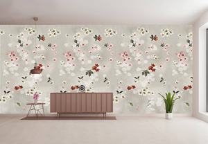 Papel pintado adhesivo de flor de almendro de estilo japonés patrón Floral 3D y Mural de pared extraíble para la decoración del hogar del dormitorio - Product Image 4