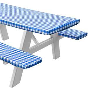 <span class=keywords><strong>Mantel</strong></span> impermeable azul/blanco para mesa de pícnic, <span class=keywords><strong>mantel</strong></span> ecológico pesado para el hogar - Product Image 5