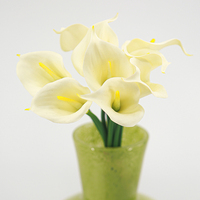 Bouquet de lys Calla artificiels de qualité supérieure, 10 têtes, blancs, pour la décoration florale de mariages et d'événements