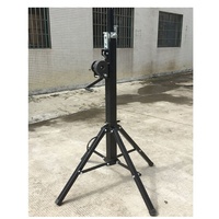 Torre de Iluminación Portátil Techteam de 3.8m y 100kg, de Aleación de Aluminio y Acero, Equipo Profesional para Iluminación de Escenarios, Altavoces Line Array