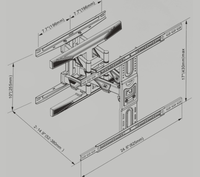 Support LCD en acier amovible de 45 à 75 pouces, meilleur prix, VESA 600x400 mm, noir, support TV plasma LED à mouvement complet pour écrans plats