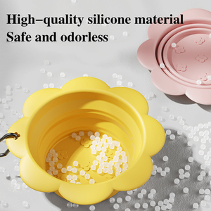 Nouveau bol <span class=keywords><strong>pour</strong></span> animaux de compagnie en silicone de qualité alimentaire pliable en forme de fleur, bol à eau portable <span class=keywords><strong>pour</strong></span> chien et chat en plein air, non toxique, inodore, fournitures <span class=keywords><strong>pour</strong></span> animaux de compagnie - Product Image 5