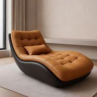 Canapé-lit modulaire 2026 en cuir, design nordique rétro moderne, éco-responsable, pour salon et chambre