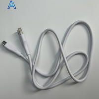USB-A putih tipe-c 0.9M harga rendah kualitas tinggi pabrik OEM grosir kabel pengisian transfer data jumlah besar untuk pengisi daya USB