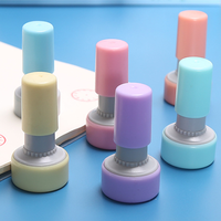 Fabrication de tampons personnalisés avec motifs sur mesure, logo, 25 mm, couleurs pastel, tampon rond pour enseignant, tampon auto-encreur